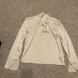 H&M Cream Satin Blouse